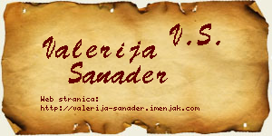 Valerija Sanader vizit kartica